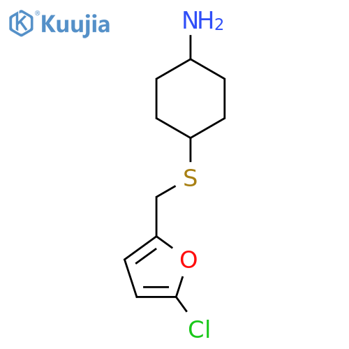 4-{(5-chlorofuran-2-yl)methylsulfanyl}cyclohexan-1-amine structure
