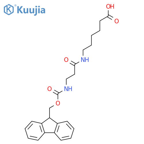 6-3-({(9H-fluoren-9-yl)methoxycarbonyl}amino)propanamidohexanoic acid structure