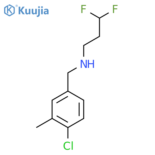 (4-chloro-3-methylphenyl)methyl(3,3-difluoropropyl)amine structure