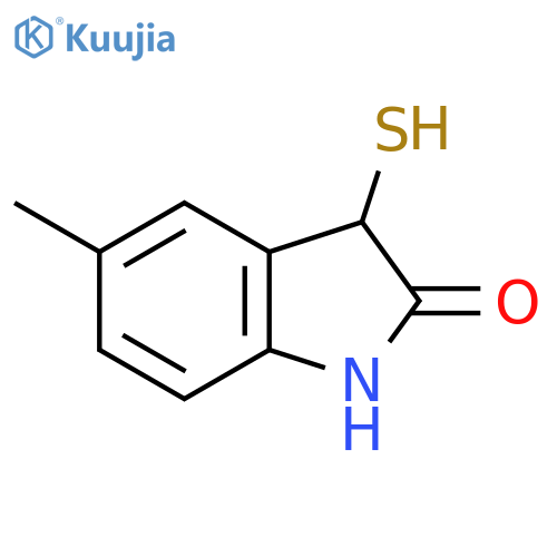 5-methyl-3-sulfanyl-2,3-dihydro-1H-indol-2-one structure