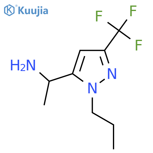 1-1-propyl-3-(trifluoromethyl)-1H-pyrazol-5-ylethan-1-amine structure