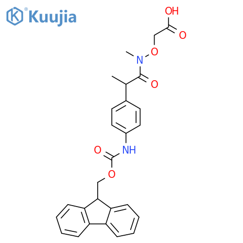 2-({2-4-({(9H-fluoren-9-yl)methoxycarbonyl}amino)phenyl-N-methylpropanamido}oxy)acetic acid structure