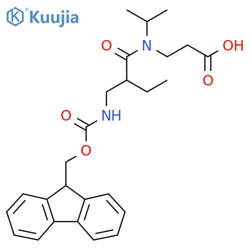3-{2-({(9H-fluoren-9-yl)methoxycarbonyl}amino)methyl-N-(propan-2-yl)butanamido}propanoic acid structure