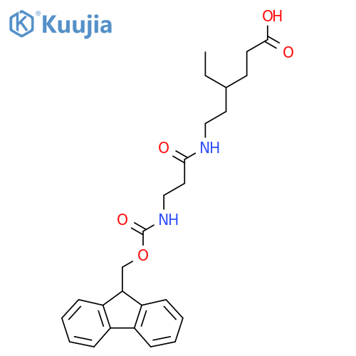 4-ethyl-6-3-({(9H-fluoren-9-yl)methoxycarbonyl}amino)propanamidohexanoic acid structure