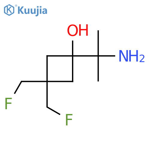 1-(2-aminopropan-2-yl)-3,3-bis(fluoromethyl)cyclobutan-1-ol structure