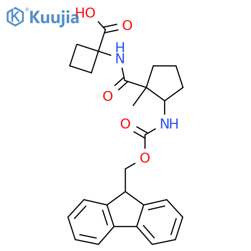 1-2-({(9H-fluoren-9-yl)methoxycarbonyl}amino)-1-methylcyclopentaneamidocyclobutane-1-carboxylic acid structure