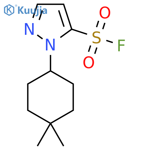 1-(4,4-dimethylcyclohexyl)-1H-pyrazole-5-sulfonyl fluoride structure