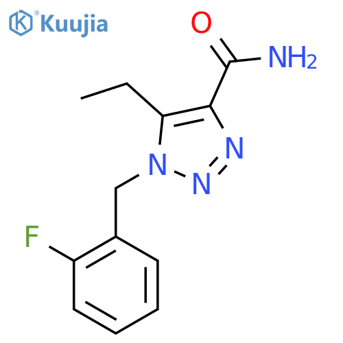 5-ethyl-1-[(2-fluorophenyl)methyl]-1H-1,2,3-triazole-4-carboxamide structure