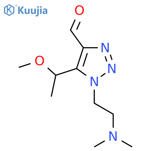 1-2-(dimethylamino)ethyl-5-(1-methoxyethyl)-1H-1,2,3-triazole-4-carbaldehyde structure