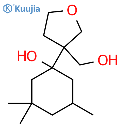 1-3-(hydroxymethyl)oxolan-3-yl-3,3,5-trimethylcyclohexan-1-ol structure