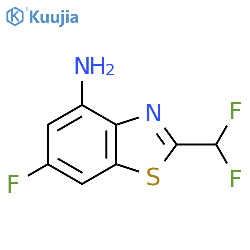 2-(difluoromethyl)-6-fluoro-1,3-benzothiazol-4-amine structure