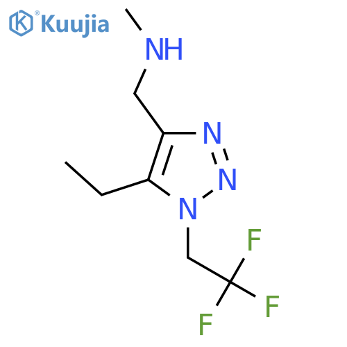 {5-ethyl-1-(2,2,2-trifluoroethyl)-1H-1,2,3-triazol-4-ylmethyl}(methyl)amine structure