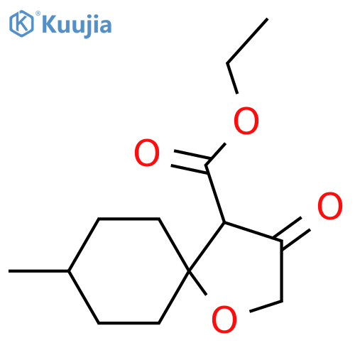 ethyl 8-methyl-3-oxo-1-oxaspiro4.5decane-4-carboxylate structure