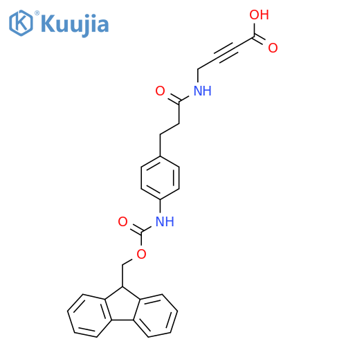 4-{3-4-({(9H-fluoren-9-yl)methoxycarbonyl}amino)phenylpropanamido}but-2-ynoic acid structure