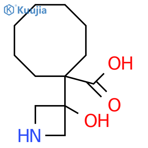 1-(3-Hydroxyazetidin-3-yl)cyclooctane-1-carboxylic acid structure