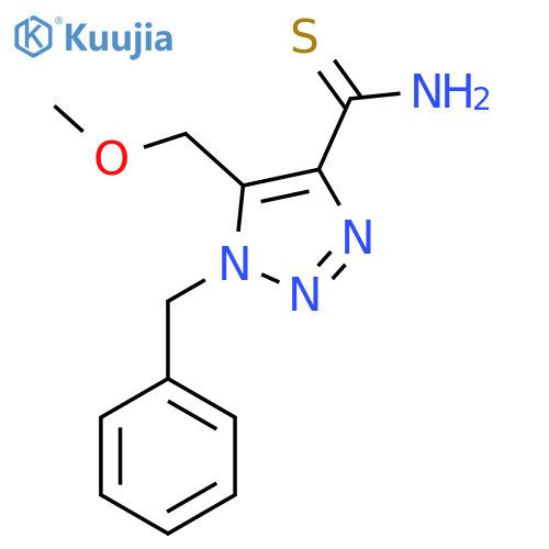 1-benzyl-5-(methoxymethyl)-1H-1,2,3-triazole-4-carbothioamide structure