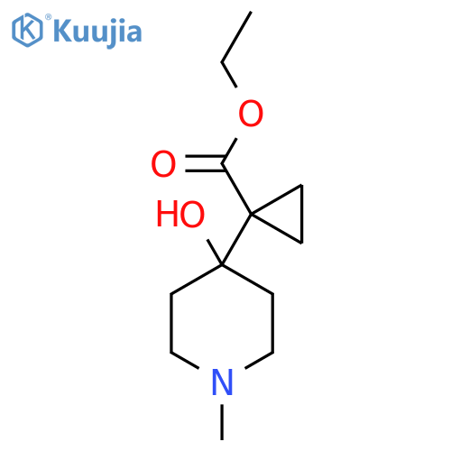 Ethyl 1-(4-hydroxy-1-methylpiperidin-4-yl)cyclopropane-1-carboxylate structure