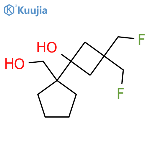 3,3-bis(fluoromethyl)-1-1-(hydroxymethyl)cyclopentylcyclobutan-1-ol structure