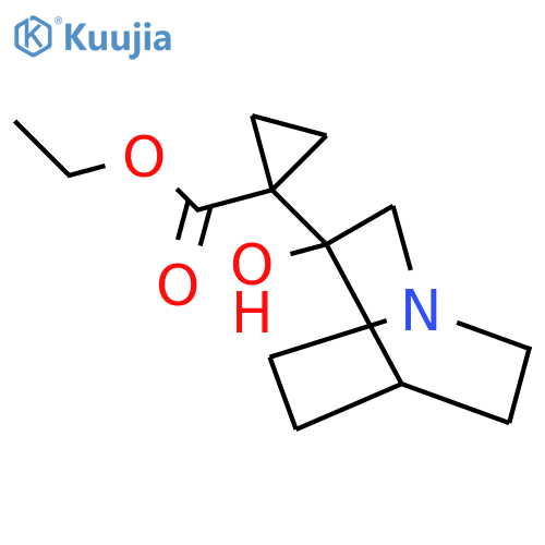 ethyl 1-{3-hydroxy-1-azabicyclo2.2.2octan-3-yl}cyclopropane-1-carboxylate structure