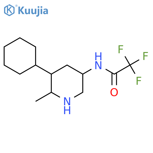 N-(5-cyclohexyl-6-methylpiperidin-3-yl)-2,2,2-trifluoroacetamide structure