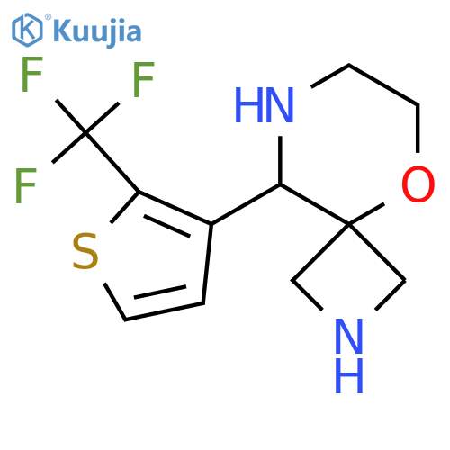 9-2-(trifluoromethyl)thiophen-3-yl-5-oxa-2,8-diazaspiro3.5nonane structure
