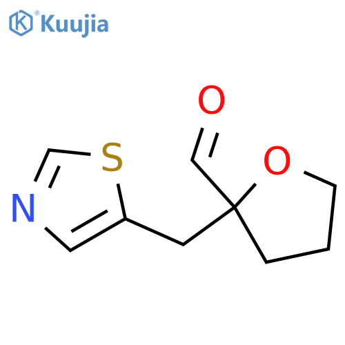 2-(1,3-thiazol-5-yl)methyloxolane-2-carbaldehyde structure