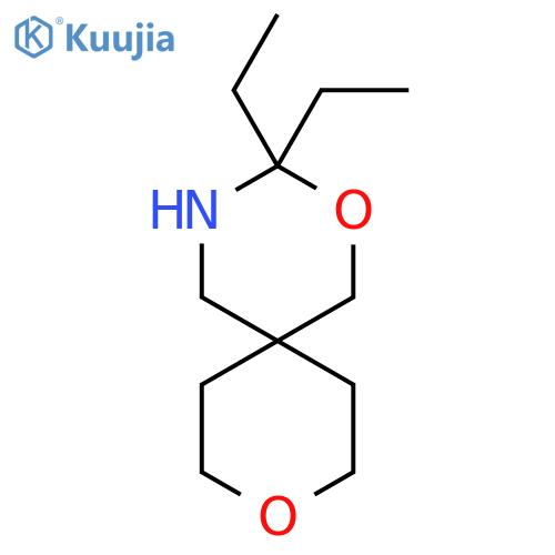3,3-diethyl-2,9-dioxa-4-azaspiro5.5undecane structure