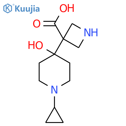 3-(1-cyclopropyl-4-hydroxypiperidin-4-yl)azetidine-3-carboxylic acid structure
