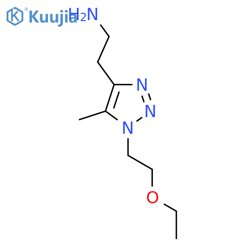 2-1-(2-ethoxyethyl)-5-methyl-1H-1,2,3-triazol-4-ylethan-1-amine structure