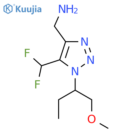 5-(difluoromethyl)-1-(1-methoxybutan-2-yl)-1H-1,2,3-triazol-4-ylmethanamine structure