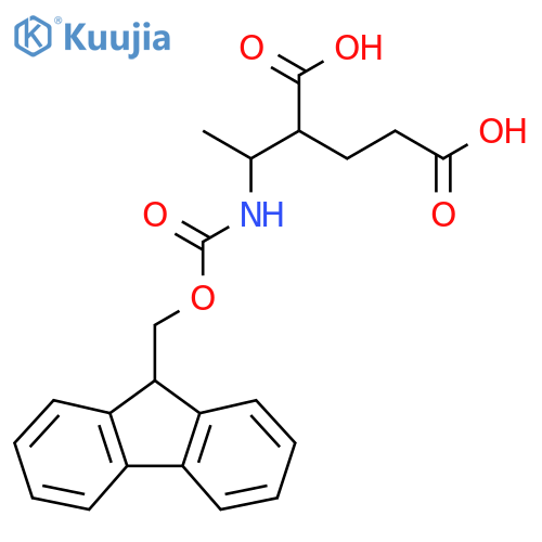 2-1-({(9H-fluoren-9-yl)methoxycarbonyl}amino)ethylpentanedioic acid structure