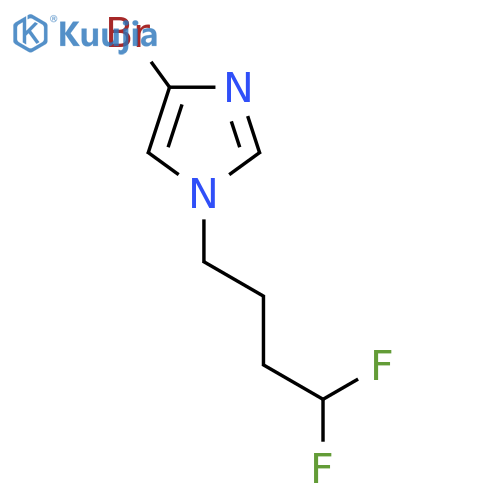 4-bromo-1-(4,4-difluorobutyl)-1H-imidazole structure