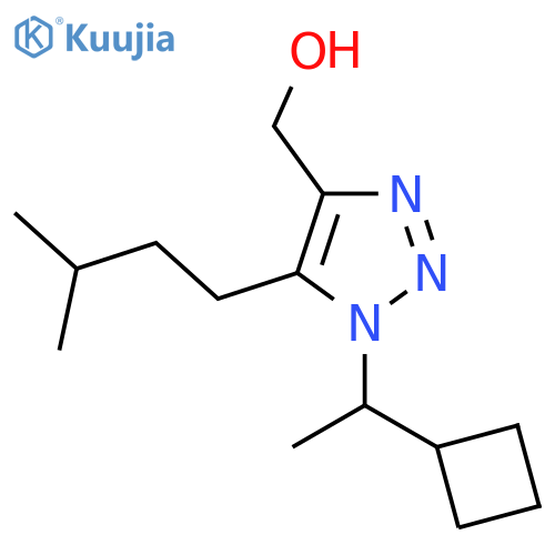 1-(1-cyclobutylethyl)-5-(3-methylbutyl)-1H-1,2,3-triazol-4-ylmethanol structure