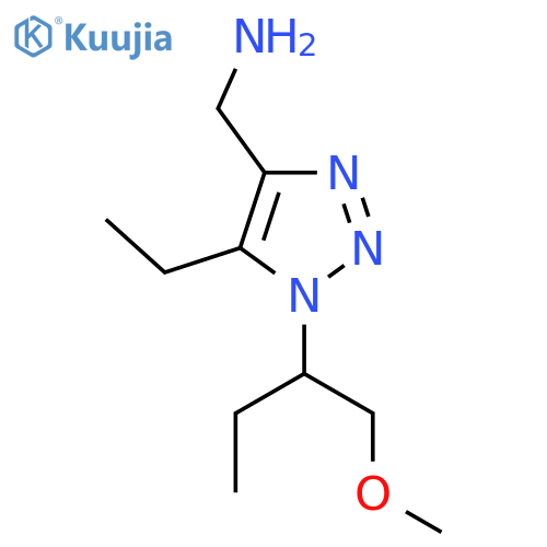 [5-ethyl-1-(1-methoxybutan-2-yl)-1H-1,2,3-triazol-4-yl]methanamine structure