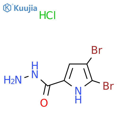 4,5-dibromo-1H-pyrrole-2-carbohydrazide hydrochloride structure
