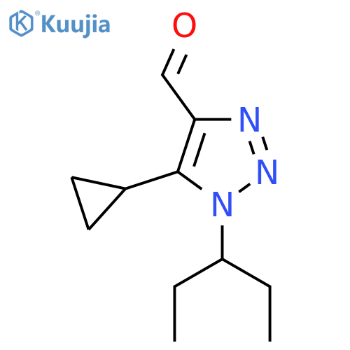 5-cyclopropyl-1-(pentan-3-yl)-1H-1,2,3-triazole-4-carbaldehyde structure