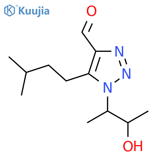 1-(3-hydroxybutan-2-yl)-5-(3-methylbutyl)-1H-1,2,3-triazole-4-carbaldehyde structure