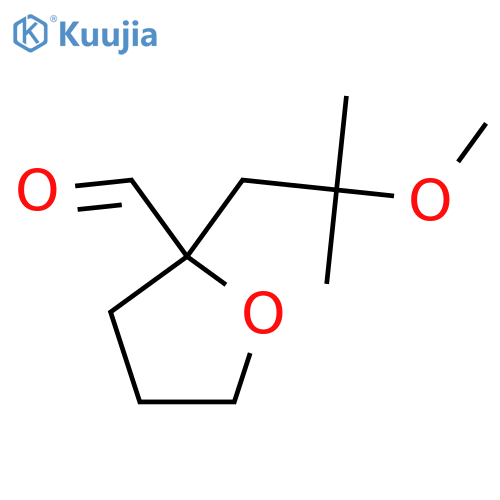 2-(2-methoxy-2-methylpropyl)oxolane-2-carbaldehyde structure