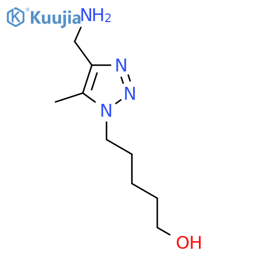 5-4-(aminomethyl)-5-methyl-1H-1,2,3-triazol-1-ylpentan-1-ol structure