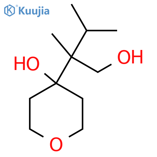 4-(1-hydroxy-2,3-dimethylbutan-2-yl)oxan-4-ol structure