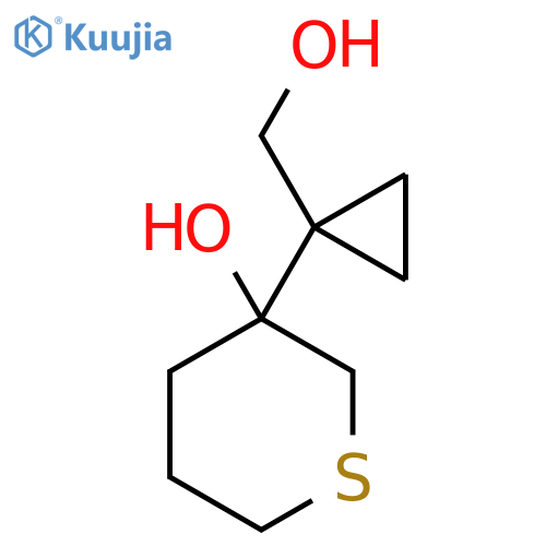 3-1-(hydroxymethyl)cyclopropylthian-3-ol structure