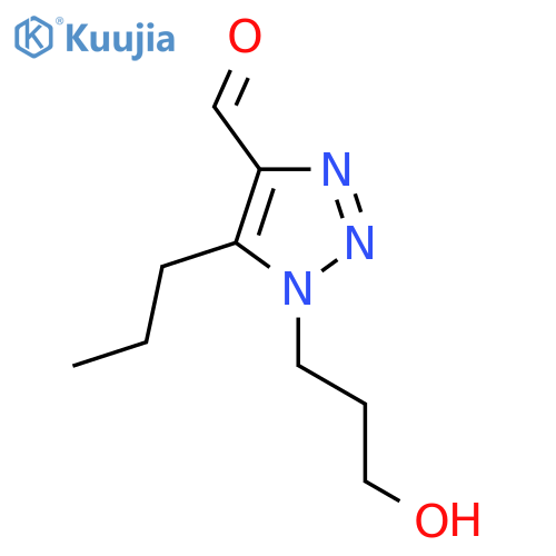 1-(3-hydroxypropyl)-5-propyl-1H-1,2,3-triazole-4-carbaldehyde structure