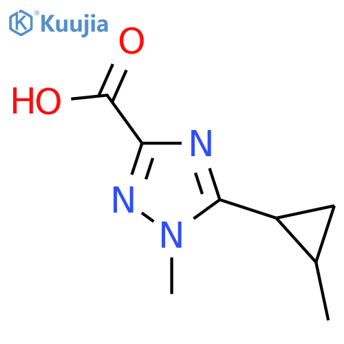 1-methyl-5-(2-methylcyclopropyl)-1H-1,2,4-triazole-3-carboxylic acid structure