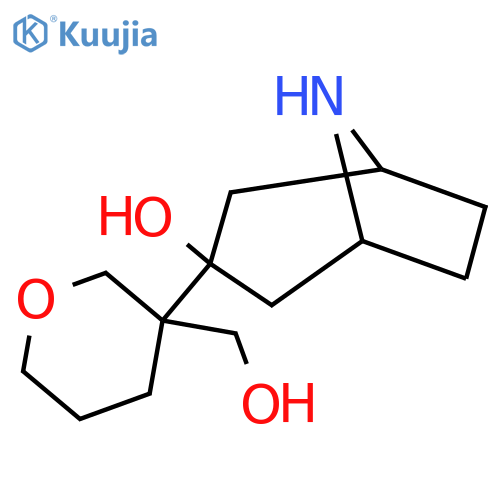 3-3-(hydroxymethyl)oxan-3-yl-8-azabicyclo3.2.1octan-3-ol structure