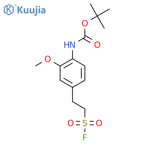 tert-butyl N-{4-2-(fluorosulfonyl)ethyl-2-methoxyphenyl}carbamate structure