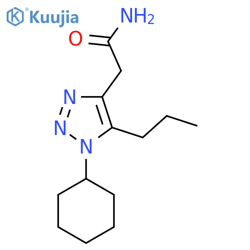 2-(1-cyclohexyl-5-propyl-1H-1,2,3-triazol-4-yl)acetamide structure