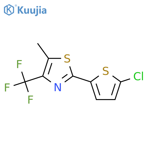 2-(5-chlorothiophen-2-yl)-5-methyl-4-(trifluoromethyl)-1,3-thiazole structure
