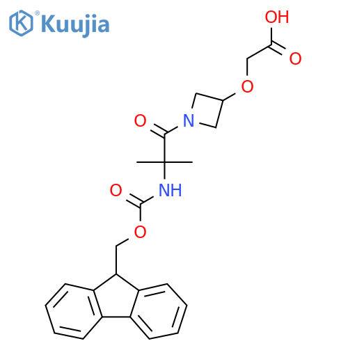2-({1-2-({(9H-fluoren-9-yl)methoxycarbonyl}amino)-2-methylpropanoylazetidin-3-yl}oxy)acetic acid structure