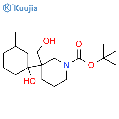 tert-butyl 3-(1-hydroxy-3-methylcyclohexyl)-3-(hydroxymethyl)piperidine-1-carboxylate structure