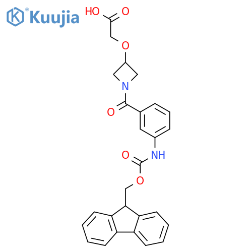 2-({1-3-({(9H-fluoren-9-yl)methoxycarbonyl}amino)benzoylazetidin-3-yl}oxy)acetic acid structure